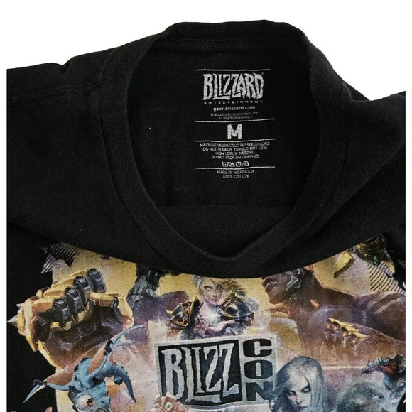 BlizzCon 2017 (Medium) Short Sleeve T-Shirt Black Blizzard World Of Warcraft Wow - Picture 2 of 5